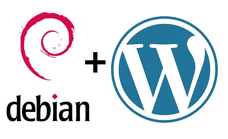 Logo Debian et Logo wordpress